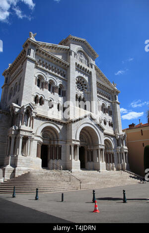 Die St.-Nikolaus-Kirche, Monaco Kathedrale, Monaco-Ville, Altstadt, Le Rocher, der Fels, Monaco, Côte d Azur, Europa Stockfoto