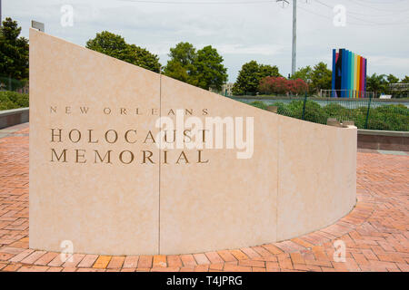 New Orleans Holocaust Memorial in Woldenberg Park in Waterfront New Orleans, Louisiana, USA. Stockfoto