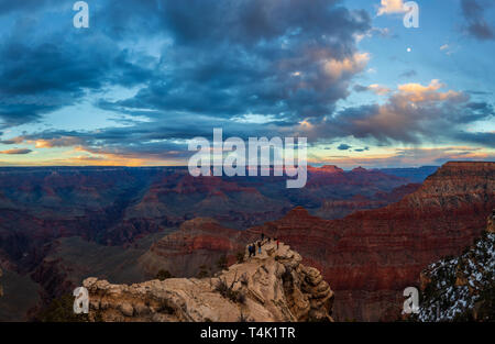 Sonnenuntergang am Grand Canyon National Park South Rim, Arizona, USA Stockfoto