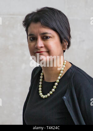 Baroness Shami Chakrabarti, Kanzler der Universität von Essex, kommt bei der BBC für die Andrew Marr Show, London, UK Mit: Baroness Shami Chakrabarti, Wo: London, Vereinigtes Königreich, wenn: 17 Mrz 2019 Credit: Wheatley/WANN Stockfoto