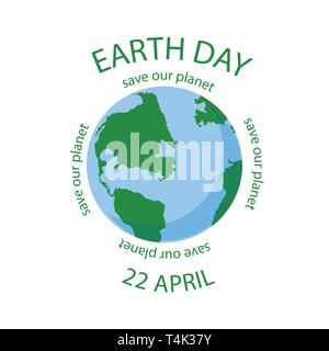 Happy Earth Day Banner/Abbildung: Ein glücklicher Tag der Erde Banner, für Umwelt Sicherheit Feier Stock Vektor