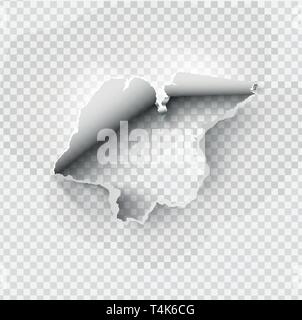 Ausgefranstes Loch in zerrissenen Papierriss auf Transparent Stock Vektor