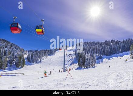 Skipiste in Poiana Brasov, Rumänien Stockfoto