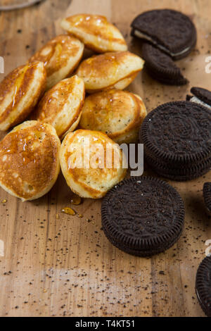 Mini Pfannkuchen Stockfoto