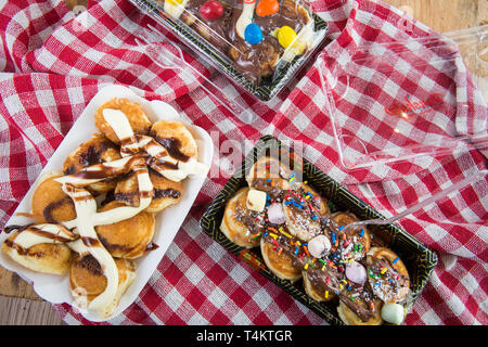 Mini Pfannkuchen Stockfoto