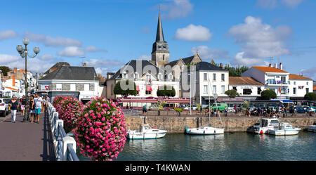 Stadt am Meer von Saint-Gilles-Croix-de-Vie in der Vendee, Frankreich Stockfoto