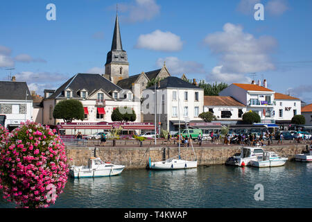 Stadt am Meer von Saint-Gilles-Croix-de-Vie in der Vendee, Frankreich Stockfoto