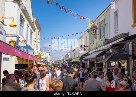 Stadt am Meer von Saint-Gilles-Croix-de-Vie in der Vendee, Frankreich Stockfoto