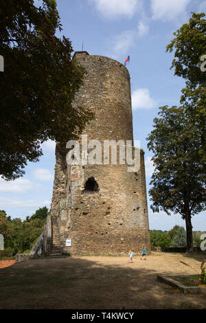 Dorf Vouvant in Vendée, Pays de Loire, Frankreich Stockfoto