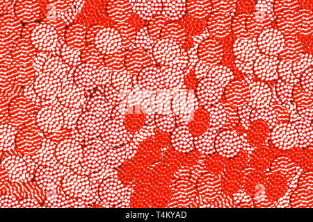 Rote Blutkörperchen. Computergeneriertes Bildchaos Coronavirus Stockfoto