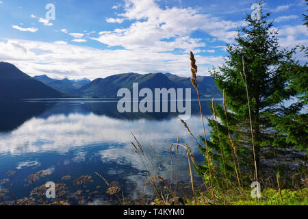 See Panorama in Norwegen Stockfoto