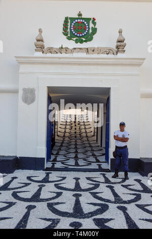 Insel Itaparica, Brasilien - 4. Februar 2019: Eingang der Festung auf der Insel Itaparica Brasilien Stockfoto