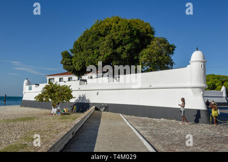 Insel Itaparica, Brasilien - 4. Februar 2019: fort von der Insel Itaparica Brasilien Stockfoto