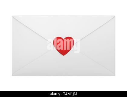 Liebe Briefumschlag isoliert Stockfoto