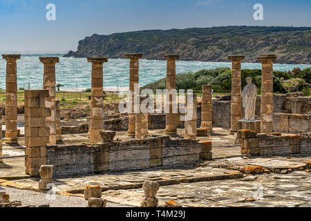 Die Ruinen der antiken römischen Stadt Baelo Claudia, Bolonia, Andalusien, Spanien Stockfoto