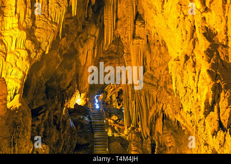 Dim Magarasi Tropfsteinhöhle, Kestel, Alanya, Antalya, Türkei Stockfoto