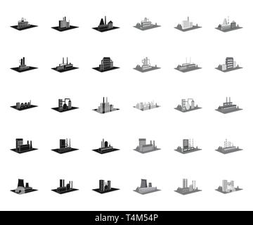 Schwarz. mono, blast, Gebäude, Geschäft, Chemical, Chemie, Sammlung, Firma, komplexe, Konstruktion, Design, Engineering, Anreicherung, Enterprise, Anlagen, Anlage, Fabrik, Ofen, Icon, Illustration, Industrie, isoliert, kubisch, Logo, Manufaktur, Herstellung, Metallurgie, Bergbau, Anlagen, Räumlichkeiten, Verarbeitung, Produktion, Recycling, Behälter, Set, Shop, Zeichen, Struktur, Strukturen, Symbol, Gebiet, Turm, Trompete, Vector, Web, Werkstatt Vektor Vektoren, Stock Vektor