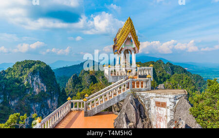 Die Oberseite der Tiger Cave Tempel (Wat Tham Suea), Krabi, Thailand Stockfoto