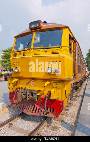 Tod Eisenbahnbrücke, Mae Nam Fluss Khwae, Kanchanaburi, Thailand Stockfoto