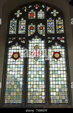 Kirchenfenster in St. Michaels Kirche, Framlingham, Pfarrkirche, Framlingham, Suffolk, Großbritannien Stockfoto
