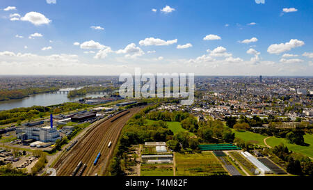 Luftaufnahme von Nantes Skyline der Stadt in Loire Atlantique, Frankreich Stockfoto