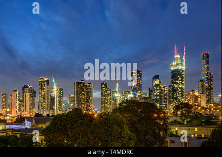 Skyline von Melbourne Stockfoto