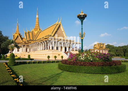 Der königliche Palast und Thronsaal, Phnom Penh, Kambodscha, Südostasien, Asien Stockfoto