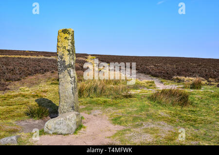 Churn Milch Joan, historischen Stein, Midgley Moor, Hebden Bridge, Calderdale, West Yorkshire Stockfoto