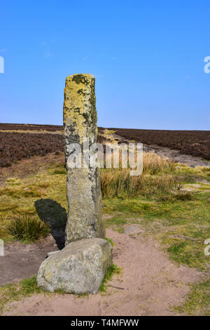 Churn Milch Joan, historischen Stein, Midgley Moor, Hebden Bridge, Calderdale, West Yorkshire Stockfoto