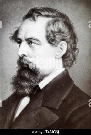 Charles Dickens (1812-1870), Porträt Fotografie, 19. Jahrhundert - von einer "Carte de Visite Stockfoto