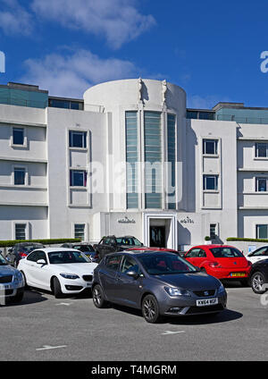 Das Midland Hotel, Marine Drive, Morecambe, Lancashire, England, Vereinigtes Königreich, Europa. Stockfoto