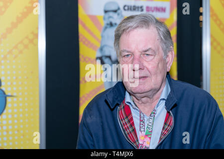 DORTMUND, Deutschland - 13. April 2019: Chris Bunn an deutschen Comic Con Dortmund Spring Edition, eine zweitägige Fan Convention Stockfoto