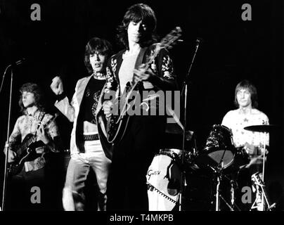 Die Rolling Stones am 14. September 1970 auf der Bühne in Hamburg (Deutschland). L-R: Mick Taylor, Mick Jagger, Keith Richards und Charlie Watts. | Verwendung weltweit Stockfoto