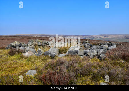 Miller's Grab, Midgley Moor, Hebden Bridge, Calderdale, West Yorkshire Stockfoto