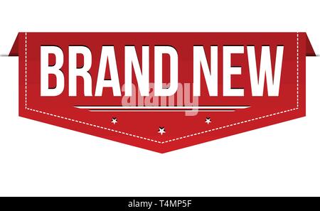 Neue Banner Design auf weißem Hintergrund, Vector Illustration Stock Vektor