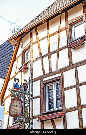 Colmar (Elsass, Frankreich): historische Stadtbild; Colmar im Elsass: historisches Stadtbild Stockfoto