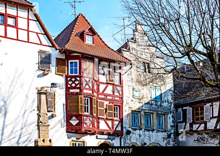 Colmar (Elsass, Frankreich): historische Stadtbild; Colmar im Elsass: historisches Stadtbild Stockfoto