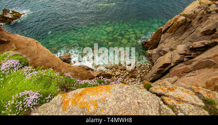 Ansicht von oben Klippe in Lands End Stockfoto