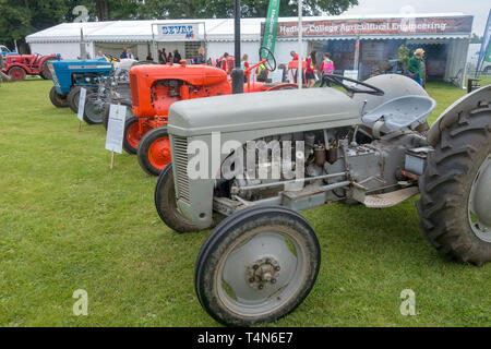 Oldtimer Traktoren auf Anzeige an die 2018 südlich von England Landwirtschaft zeigen, Ardingly, Sussex, UK Stockfoto