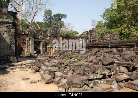 Preah Khan Tempel in Angkor Wat archäologischen Bereich, Kambodscha Stockfoto