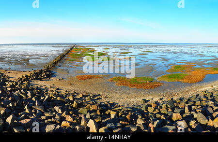 Nordsee Watt Panorama Stockfoto
