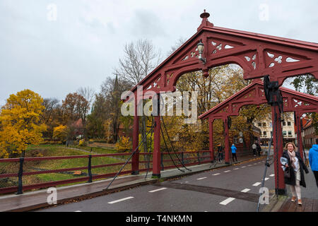 Old Town Bridge (Gamle Bybro), Trondheim, Trøndelag, Norwegen Stockfoto