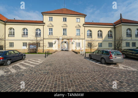 Warschau, Polen. April, 2018. Die Fassade der Archäologische Museum Stockfoto