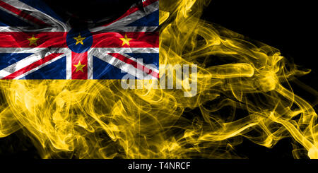 Niue rauch Flagge, New Zaeland abhängigen Gebiet flag Stockfoto