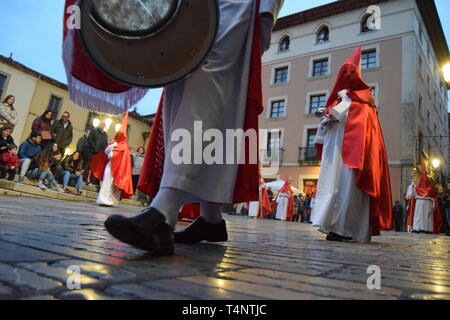 Procesión del Encuentro de Semana Santa de Avilés, Asturien. Stockfoto