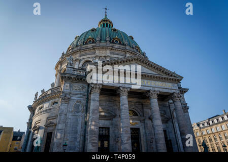 Frederik's Kirche, im Volksmund als die Kirche, ein Rokoko Architektur, Frederiksstaden Bezirk, Kopenhagen, Dänemark bekannt Stockfoto