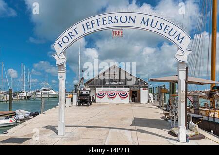 Fort Jefferson Museum, Marina Key West, Florida, USA Stockfoto