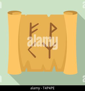 Magic alten Papyrus Symbol. Flache Darstellung von Magie alten Papyrus vektor Symbol für Web Design Stock Vektor