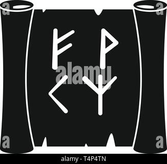 Magic alten Papyrus Symbol. Einfache Abbildung: Magic alten Papyrus vektor Symbol für Web Design auf weißem Hintergrund Stock Vektor