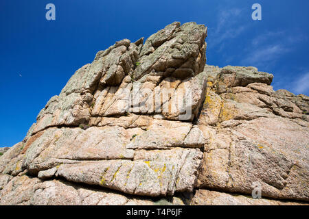 Granit Klippen an Gwennap Kopf in der Nähe von Lands End, Cornwall, UK. Stockfoto